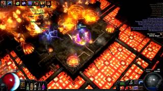 25 Path of Exile  quotPentagolem Hellfirequot full Phoenix Guardian clear [upl. by Laumas]