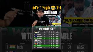 WTC POINTS TABLE PAK RANKING😂 cricket pakvsban shorts pakistan [upl. by Symer]