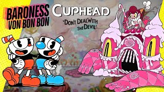 FIRST BOSS IN ISLE TWO Cuphead BARONESS VON BON BON Boss Fight 6 cuphead cupheadgameplay [upl. by Eicyac]