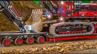 RC Truck Excavator transport Stunning RC ACTION [upl. by Lanos]