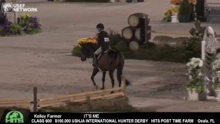 Kelley Farmer amp Its Me 100000 USHJA International Hunter Derby HITS Ocala [upl. by Wilona]