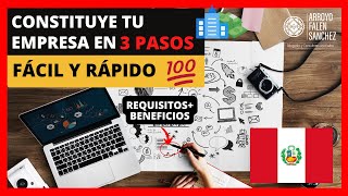 ✅ ¿Cómo CONSTITUIR una empresa en PERÚ 📚  Requisitos actualizados FÁCIL Y RAPIDO [upl. by Duax629]