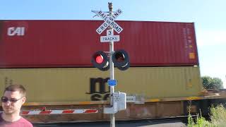 CSX I141 At East Ave RR Crossing in Deshler Ohio￼ on 7224￼ part 1 [upl. by Anot]