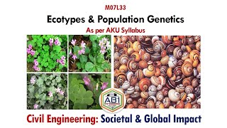 Ecotypes amp Population Genetics I As per AKU Syllabus I CESGI [upl. by Mikael]