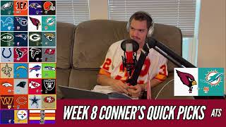 CONNERS QUICK PICKS WEEK 8 ATS [upl. by Alhsa]