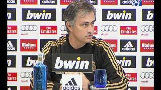 Real Madrid  FC Barcelona rueda de prensa de José Mourinho [upl. by Siuqram]