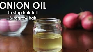 MAKE ONION HAIR OIL for fast hair growth and stop hair fall [upl. by Kee]