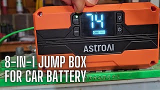 AstroAI T8 Car Jump Starter  2500A 8in1 Jump Box [upl. by Seften]