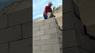 Stone wall construction process for self built houses [upl. by Ahcsim36]