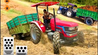 ❤️🚜Indian Tractor Trolly Gameplaypart 6🚜❤️ indian tractor trolley indiantractor mahindra [upl. by Horatio]