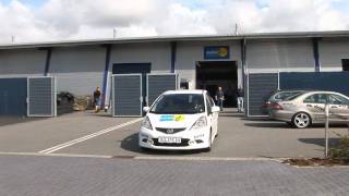 Honda Jazz with BILSTEIN B14 at the Papenburg test track [upl. by Aivatnwahs320]