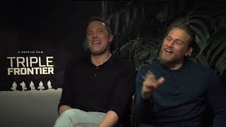 TRIPLE FRONTIER full Interview BEN AFFLECK  CHARLIE HUNNAM NETFLIX Movie [upl. by Shellie]