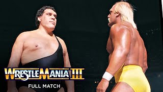 FULL MATCH  Hulk Hogan vs Andre the Giant  WWE Championship Match WrestleMania III [upl. by Reppart]