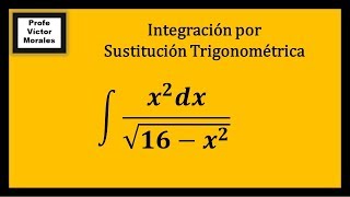 Integración por sustitución trigonométrica Ej 1 [upl. by Aser]