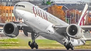 35 BIG PLANE TAKEOFFS and LANDINGS at LHR  London Heathrow Plane Spotting LHREGLL [upl. by Aihsemaj]