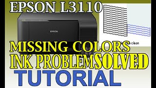 EPSON L3110 MISSING COLORS INK PROBLEM SOLVED [upl. by Tarryn]