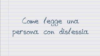 Le difficoltà che incontra nella lettura una persona con dislessia [upl. by Aronid169]