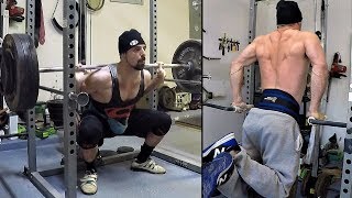 Vlog 93 Squat 355lbs x 8  Dip PR 145lbs x 7  Bicep Rehab [upl. by Koffler]