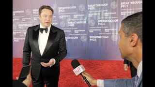 Elon Musk celebrates the stars of science at the tenth Breakthrough Prize awards [upl. by Novello]