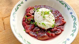 Œufs en meurette  Un grand classique de la cuisine Française Recette traditionnelle [upl. by Seiden]