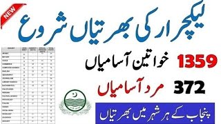 Government Lecturer Jobs 2024  Online Application  Apply Online All Over Pakistan [upl. by Aynad2]