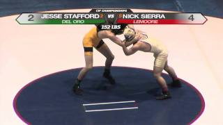 CIF Wrestling  Sierra Lemoore vs Stafford Del Oro [upl. by Annaed]