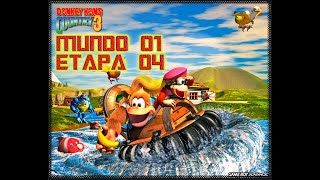 Donkey Kong Country 3  Mundo 01  Lake Orangatanga  Etapa 04  Skiddas Row 【Ingles】 [upl. by Kroy676]