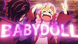 Babydoll X The Perfect Girl  Mitsuri  Demon Slayer Season 3AMVEDIT 4K [upl. by Nirual]