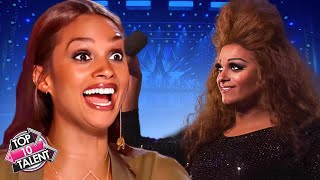 TOP 10 DRAG QUEEN Auditions On Got Talent Idol And The Greatest Dancer [upl. by Yelhs692]