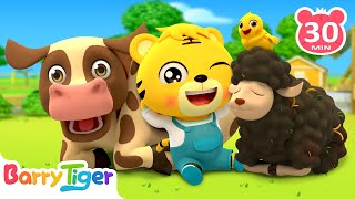 Old MacDonald Song amp Animals For Kids  Nursery Rhymes amp Kids Songs  BarryTigerBabyTiger [upl. by Aanas738]