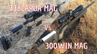 Long range shooting 338 Lapua Mag vs 300 Win mag [upl. by Limak164]