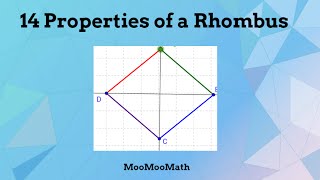 14 Properties of a Rhombus [upl. by Yenahteb]