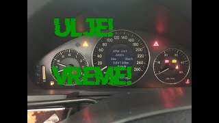 Mercedes E klasa w211 How to check oil level amp How to Set Clock [upl. by Kinchen531]