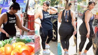 Actress Ileana DCruz after Workout Buying Vegetables  Tollywood Today [upl. by Yadsendew]