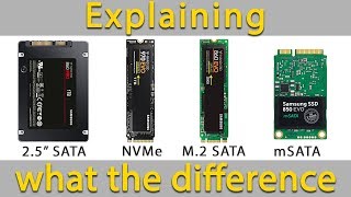 Explaining the Difference Between SSD NVMe and M2 SATA and mSATA [upl. by Means]