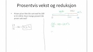 Prosentvis vekst og reduksjon [upl. by Hermosa180]