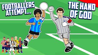 ✊Footballers Attempt The Hand of God✊ Ronaldo Messi Neymar more Maradona vs England Frontmen 28 [upl. by Dranreb]