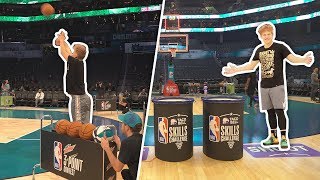 Playing in the OFFICIAL NBA ALL STAR Skills Challenge  3PT Contest 2019 [upl. by Erik]