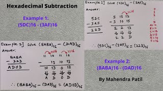 Hexadecimal Subtraction [upl. by Marshal570]