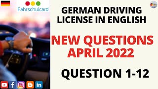 German Driving License in English NEW QUESTIONS Question 112 NEW QUESTIONS from April 2022 [upl. by Valida]