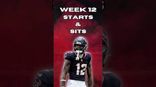 FANTASY FOOTBALL WEEK 12 STARTS amp SITS 👀🏈 shorts fantasyfootball nfl [upl. by Roach]