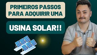 Como começar a investir em USINA SOLAR para locação venda de energia [upl. by Neelac869]