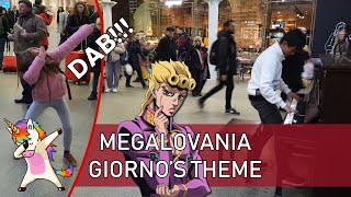 I Played Giornos Theme and Megalovania on Piano in Public Cole Lam 12 Years Old [upl. by Iddet]