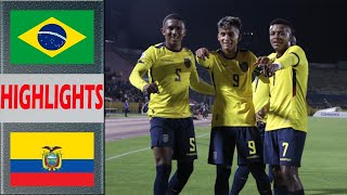 Ecuador vs Brazil Highlights  CONMEBOL SUB17 2023 Final Group  4172023 [upl. by Mahoney]