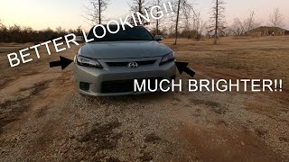 INSTALLING SPECD TUNING HEADLIGHTS IN A 2012 SCION TC [upl. by Jerald986]