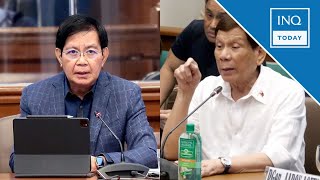 Lacson thinks exPresident Duterte ‘invaded’ Senate in drug war probe  INQToday [upl. by Mukul]