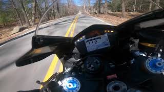 Aprilia RSV4 RF on tight twisty road SC Project CRT pure sound 4K [upl. by Llennhoj509]