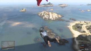 GTA 5 LO MAS EPICO 1 SALTO MORTAL DESDE PUENTE CON CAIDA EN CARGOPLANE EN VUELO EPIC TEAM GTA V [upl. by Eciuqram]