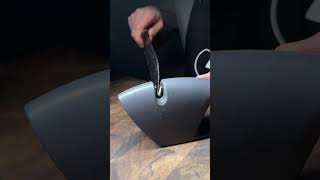 Sharpness test on the world biggest mushroom fyp knife knifesharpening ray knifesharpener [upl. by Atirihs]