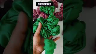 How to make scrunchies 😊stiching scrunchiesdiy shortvideo [upl. by Gunnar]